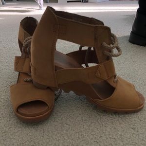 Sorel tan sandals, women’s 8.5